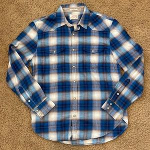 Lucky Brand - Flannel Western Wear Pearl Snap Button Down - Men’s Size Medium